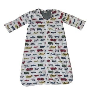 Hudson Baby Sleeping Bag Kids 12-18M White Excellent Vehicles 31.5"